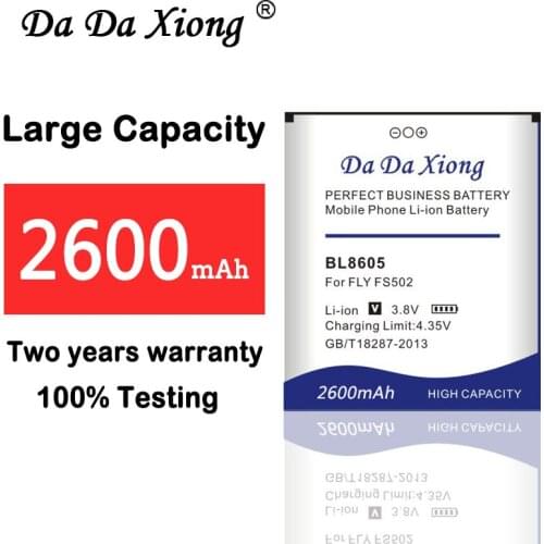 2600mAh BL8605 Battery for Fly FS502 BL 8605 Mobile Phone Replacement High Quality Li-ion battery