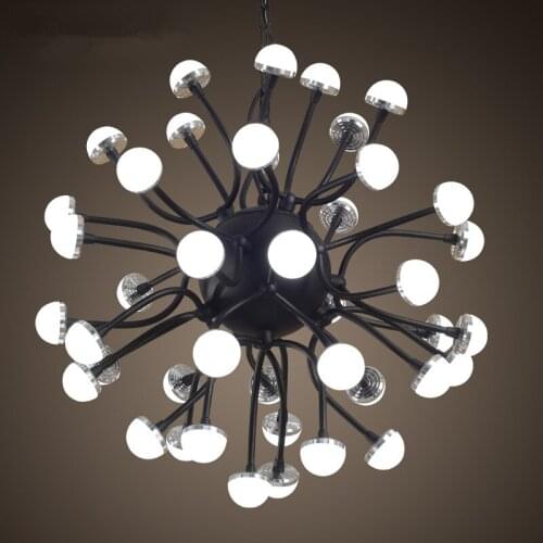 American rural retro industrial Loft creative droplight Wrought iron LED restaurant bar Coral droplight