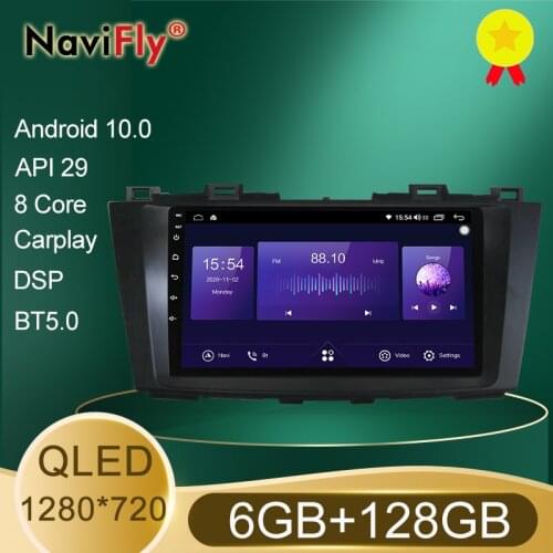 NaviFly 7862 QLED Screen 1280*720 Android 10 For Mazda 5 3 CW 2010-2014 2015 Car Radio Multimedia Video Player GPS DSP 4G LTE
