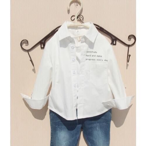 New 2020 kids clothes toddler boys shirts for children clothes school boy white shirts single-breasted tops cotton blusas 2-16Y