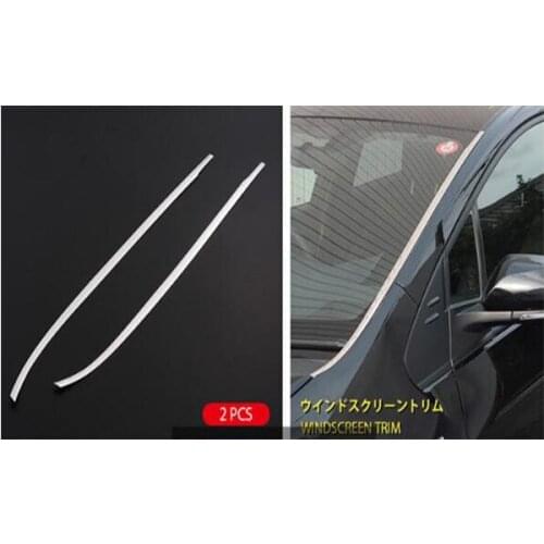 For Prius 15-18 years 50 series Front Window Glass A Pillar Chrome Trim Decoration