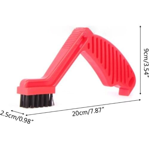 Wearproof Plastic Conditioning Brush with Curved Handle Housework Cleaning Brush Window Dust Dirt Remover