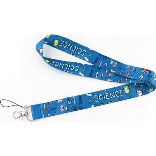 J2796 Cartoon Science Lanyard For Keys Phone Strap Anime Lanyard Neck Strap Keychain Lanyards ID Badge Holder For Teacher