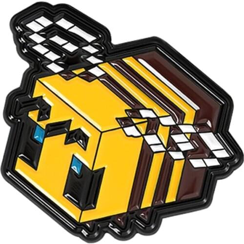 K2904 Creative Animal Bee Enamel Pins Cute Pixel Animal Brooch Lapel Badge Bag Cartoon Jewelry Collection Gifts