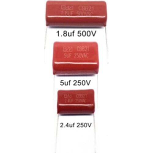 5PCS/lot CBB21 500v1.8UF Panasonic KDK Ceiling Fan Condenser Capacitor（500V185J 500VAC1.8UF 250V245J 2.4UF 505J 5UF