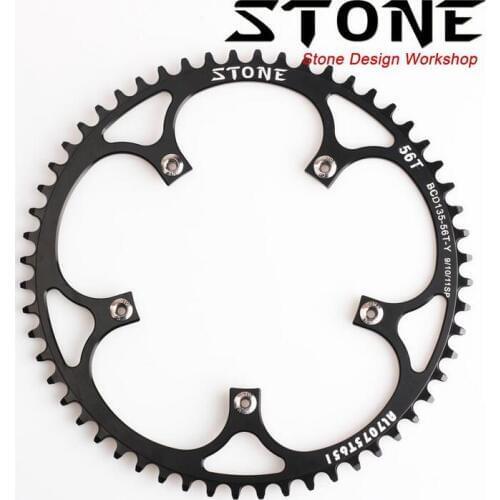 Stone 135 BCD Round Bicycle Narrow and Wide Chainring 42T/44T/46/48T/50/52T/54/56T/58/60T Road MTB Bike Chain Wheel for CP Crank