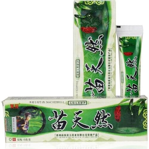 New Miao natural bacteriostatic ointment hemorrhoids Gels herbal Body Psoriasis Cream Plasters with Retail Box Skin Care 15g