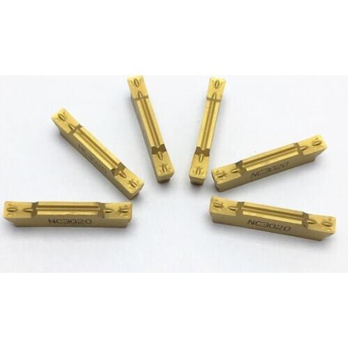 10PCS metal blade MGMN200 G NC3020 slotted carbide blade mgmn 200 lathe milling cutter turning tool cutting and grooving tool