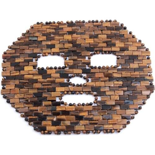 Natural Tiger Eye Jade Crystal Sleep Mask Face Massager Cold Therapy Wrinkle Removal Jade Eye Masks Facial Massager Quartz Mask