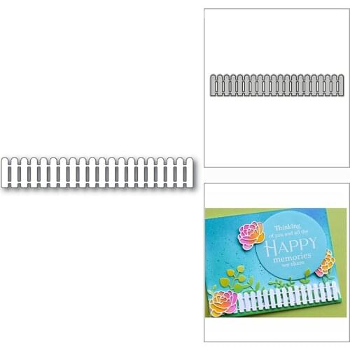 New Long Wooden Guardrail Fence 2020 Metal Cutting Dies for DIY Scrapbooking and Card Making Decorative Embossing Craft No Stamp