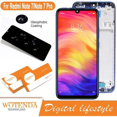 Original 6.3" Display with frame for Xiaomi Redmi Note 7 Redmi Note 7 Pro LCD Touch Screen Digitizer Assembly Repair Parts