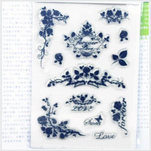 PANFELOU 11.3*15.56cm Lace series Transparent Silicone Rubber Clear Stamps cartoon for Scrapbooking/DIY wedding album