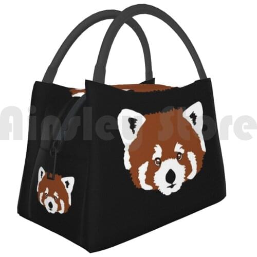 Portable Insulation Bag Red Panda Face Red Panda Panda True Panda Zookeeper Geocreate Animal Face Cute Red