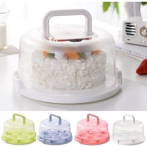 Portable Cake Storage Box Round Birthday Cake Box Kitchen Wedding Baking Container Dropship Cake Tools Bakeware Kitchen,Dining