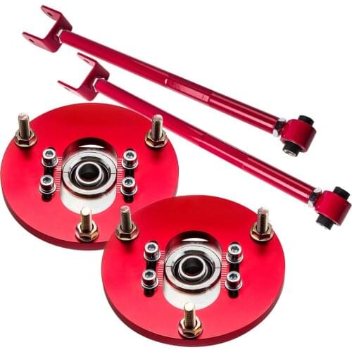 Red Control Arm Front Coilover Camber Plate For BMW 3 Series E46 1998-2005 Top Upper Mount For 316, 318, 320, 323, 325, 330, M3
