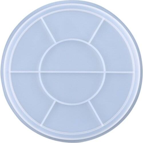Silicone Mold Jewelry Tray Epoxy Resin Casting Molud Glass Teapot Mat Tray Mold Round Jewelry Making Mold Home Decoration