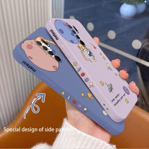 Pink Ball Girl Phone Case For Xiaomi Redmi 9 9A 9T Liquid Silicone Cover