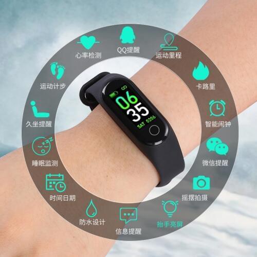 M4 Smart Band Wristband Heart rate/Blood/Pressure/Heart Rate Monitor/Pedometer Sports Bracelet PK M3 Health Fitness bracelet