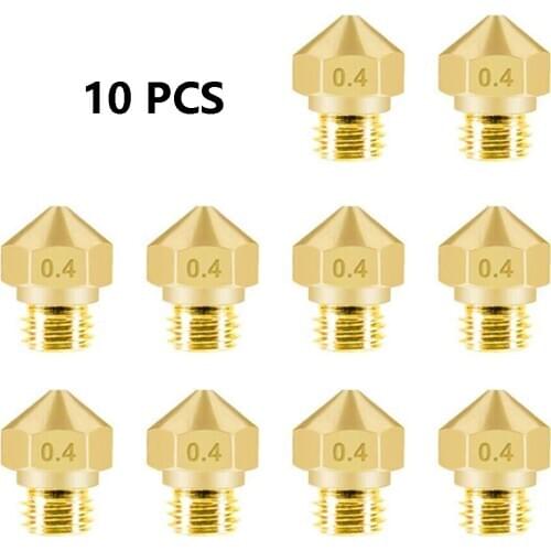 MK10 Nozzle for 3D Printer 10pcs MK10 M7 Extruder Nozzle 0.4mm Brass Extruder Print Head for 3D Printer Makerbot 2