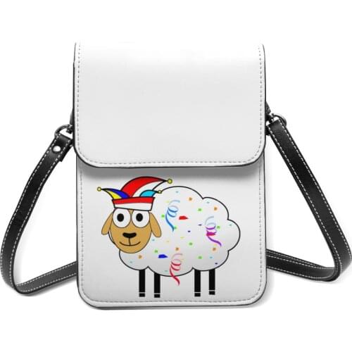 Sheep Shoulder Bag Streetwear Leather Mobile Phone Bag Student Fashion Reusable Bags