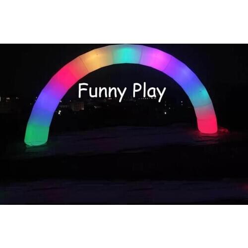 LED lighting inflatable arch color changing LED lighted inflatable airgate air blow up colorful tube model balloon archway