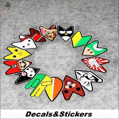 NO.L053 JDM Arrows Shape Cartoon 3M Reflective Modified Stickers Car Helmet MOTO GP Waterproof Decals Racing Motorcycle