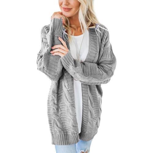 Knitting Long Cardigan Women Loose Kimono Sweaters Warm Winter Twist Jumper Pull Femme Plus Size