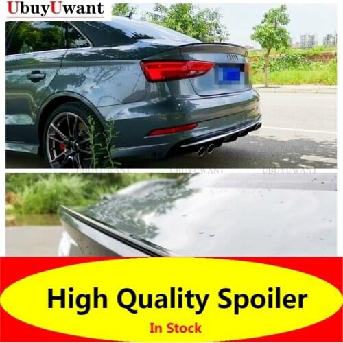 For Audi A3 2012 2013 2014 Rear Spoiler High Quality ABS Primer Color Car Tail Wing Decoration Trunk Spoiler For A3