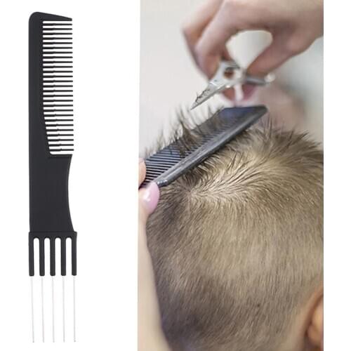 1Pc Barber Salon Double Sided Tooth Hair Comb Steel Needle Tail Comb Hairdressing Modeling Tools New Arrival