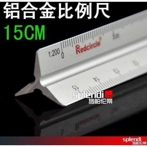 2PCS REDCIRCLE Architects Scale Ruler Precision 1:100-600 Aluminum Alloy Material 15cm