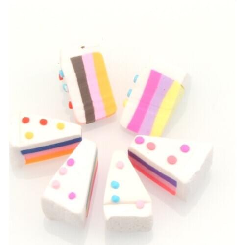 20Pcs 20x10mm Mixed Kawaii Clay Cake Cabochon Flatback Beads Decoration Crafts Embellishments For Scrapbooking Diy Accessories
