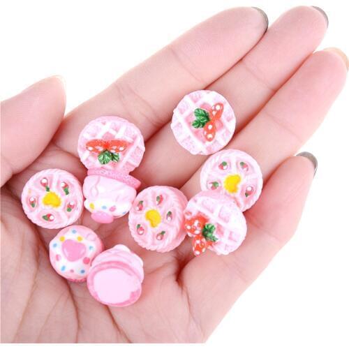 3PCS Cute Cakes 1:12 Dollhouse Miniature Cakes Food Models Dollhouse Accessories Kitchen Food Toys