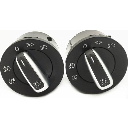 5ND941431A 5ND 941 431 A Chrome Fog Light Headlight Switch For Golf 5 6 Passat B6 CC GTI Mk5 Mk6 Jetta 5 6 Touran Sharan Tiguan