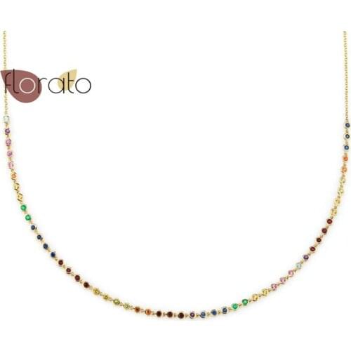 925 Sterling Silver Minimalism Exquisite Zircon Chains Necklace Charm Choker Luxury Fashion Jewelry Rock Punk Jewels Gift A40