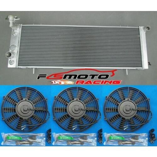 For Jeep Cherokee XJ / Wagoneer SE Sport & Comanche MJ Truck 2.5L 4.0L 4x4 1991-2001 150/242Cu Aluminum Radiator & 3*Fans AT/MT
