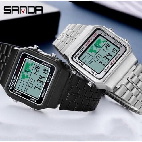 Square Luxury Men Watches Digital Electronic Clock Waterproof Dress Business Wristwatch Women Men Sport Watch Relogio Masculino