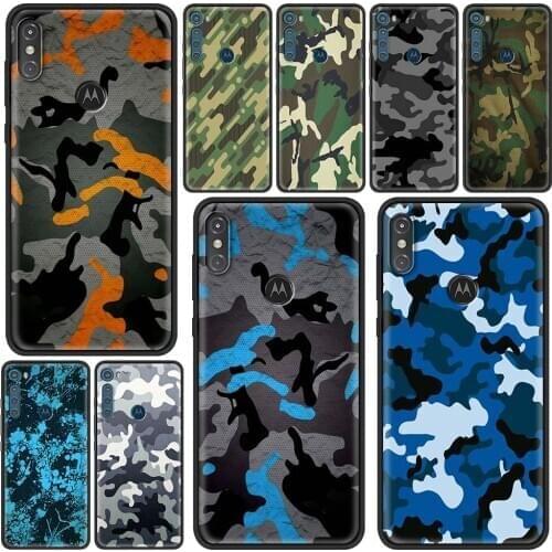 Case for Motorola Moto G9 Play One Fusion Plus G8 Power Lite Soft Funda Hype G Stylus E6s E7 Phone Cover Camouflage Color Coque