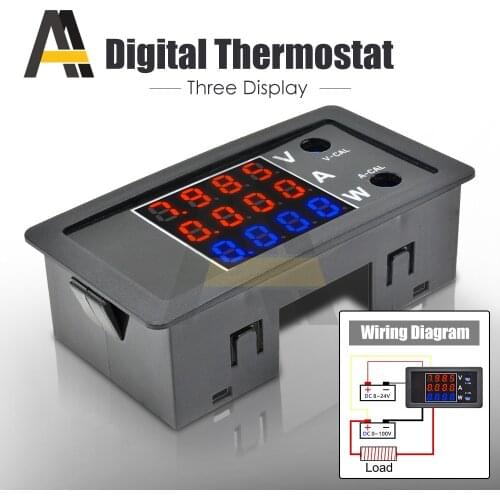 DC 0-100V 10A LED Digital Voltmeter Ammeter Wattmeter Voltage Current 1000W Power Meter 4-bit Volt Detector Tester Detector