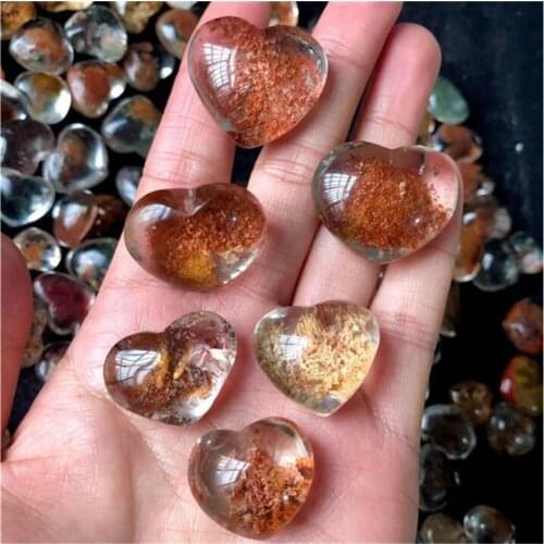 Phantom Heart Natural Quartz Hand Made Gemstones For Healing Reiki