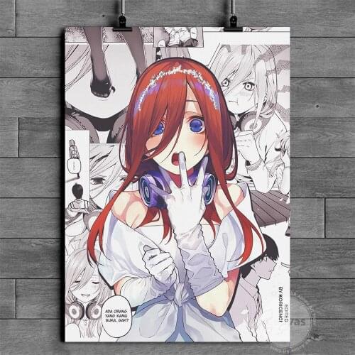 Canvas Anime Quintessential Quintuplets Pictures Home Manga Decoration Paintings Poster HD Prints Wall Art Modular Living Room