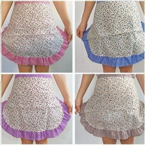 Kitchen hand wipe pocket apron waterproof oil proof cooking cover coat fashion home men and womens cloth art