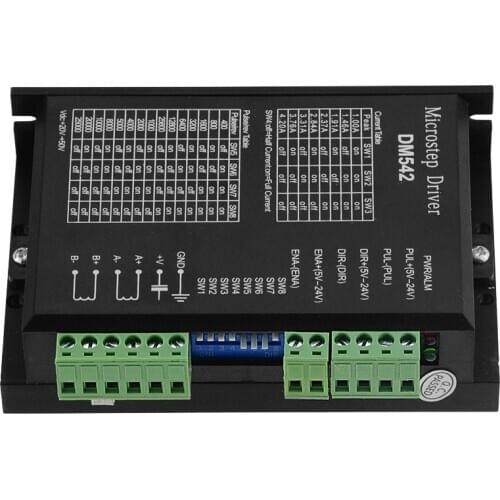 DM542 Stepper Motor Controller 2-phase Digital Stepper Motor Driver 18-48 VDC Max. 4.2A for 57 86 Series Motor