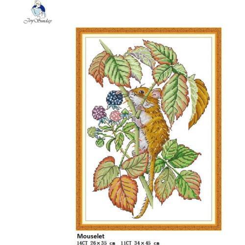 Mouselet Patterns DIY Hand Made Counted Cross Stitch kit DMC Cotton Thread Embroidery Set Wholesale Home Decoration Send Gift