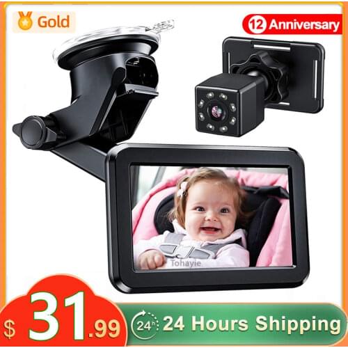 Newest Infant Rear Display View Camera 360 Adjustable Baby Car Mirror Facing Infant Infrared Night Vision Monitor Display Gift