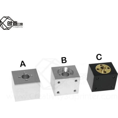 New product T8 nut conversion seat Improved version Silver Black color use for T8 screw CNC 3D printer Accessories Without nut