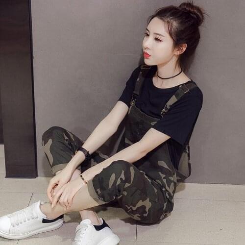 New Summer Maternity High Waist CamouFlage Denim Overalls Pregnant Women Casual Trousers With Pockets Fashon Cotton Pants jeans