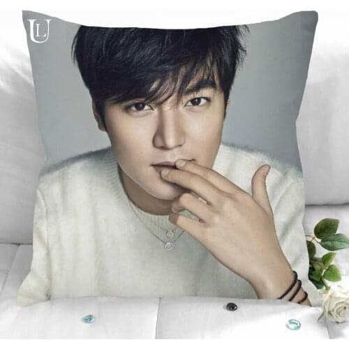 New Custom Lee Min Ho Pillowcases Printed Square Pillowcase Home Decorative Zipper Pillow Cover 35X35cm40X40cm(One Side)
