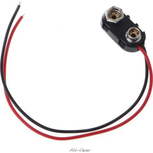 PP3 9V Battery Clip Connector I Type Tinned Wire Leads 150mm Black Red