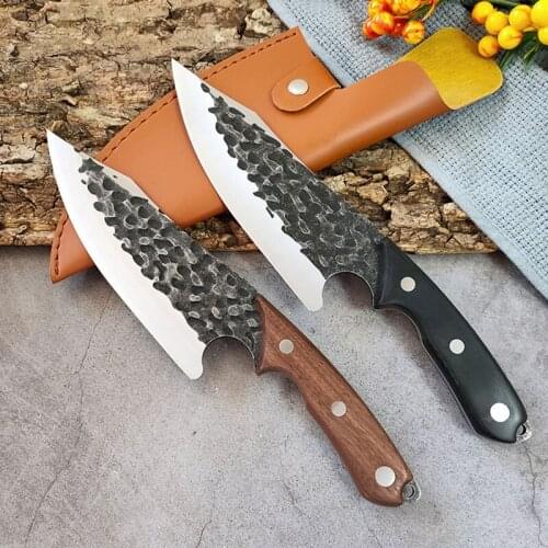 Handmade Forged Boning Knives Fishing Cutter Bone Slaughter Meat Cleaver Outdoor Cooking Butcher Kitchen Chefs Knife
