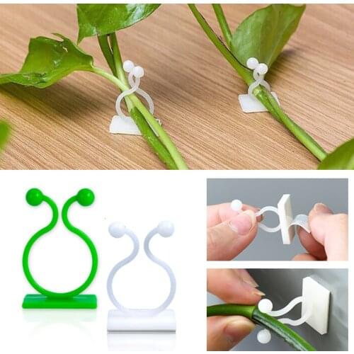 Plant Climbing Wall Self-Adhesive Fixed Buckle Hook Fastener Tied Fixture Vine Buckle Hook Garden Plant Wall Climbing Vine Clips